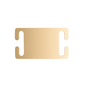 Hondenpenning Goud Slide-On Gouden slide-on hondenpenning van 45 x 25 mm in roestvrij staal, glad afgewerkt en ontworpen voor veilige pasvorm.