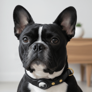 Leren Hondenhalsband met Veilige Apple AirTag Houder