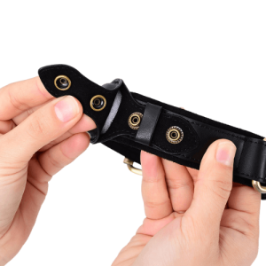 Leren Hondenhalsband met Veilige Apple AirTag Houder