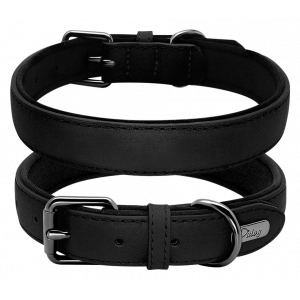 Gevoerde Lederen Halsband